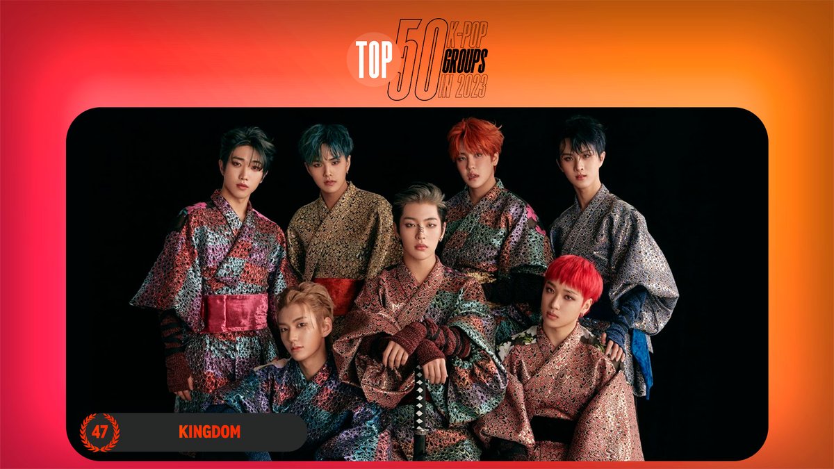 TOP100KPOP's tweet photo. TOP 50 – K-POP GROUPS IN 2023

#47 KINGDOM

Congratulations! 🎉 https://t.co/SfdtrFRJNb