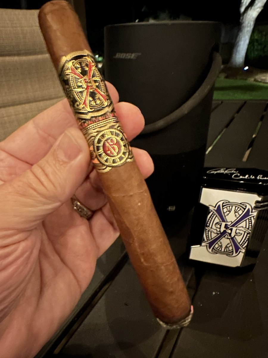 Out to the back porch with 790AM and a lucky cigar LFG Astros!