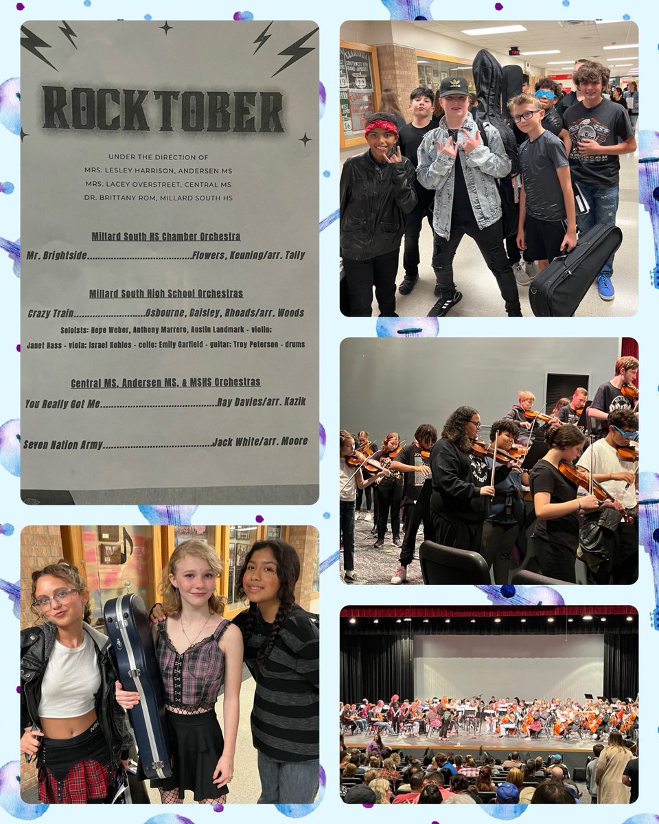 Our Cyclones really ROCKED at the Rocktober concert tonight! Thank you <a href="/MshsOrchestras/">MSHS Orchestras</a> for inviting these #FuturePatriots to play with you! <a href="/MSHSactivities/">Millard South Activities</a> #cyclONEsUnited