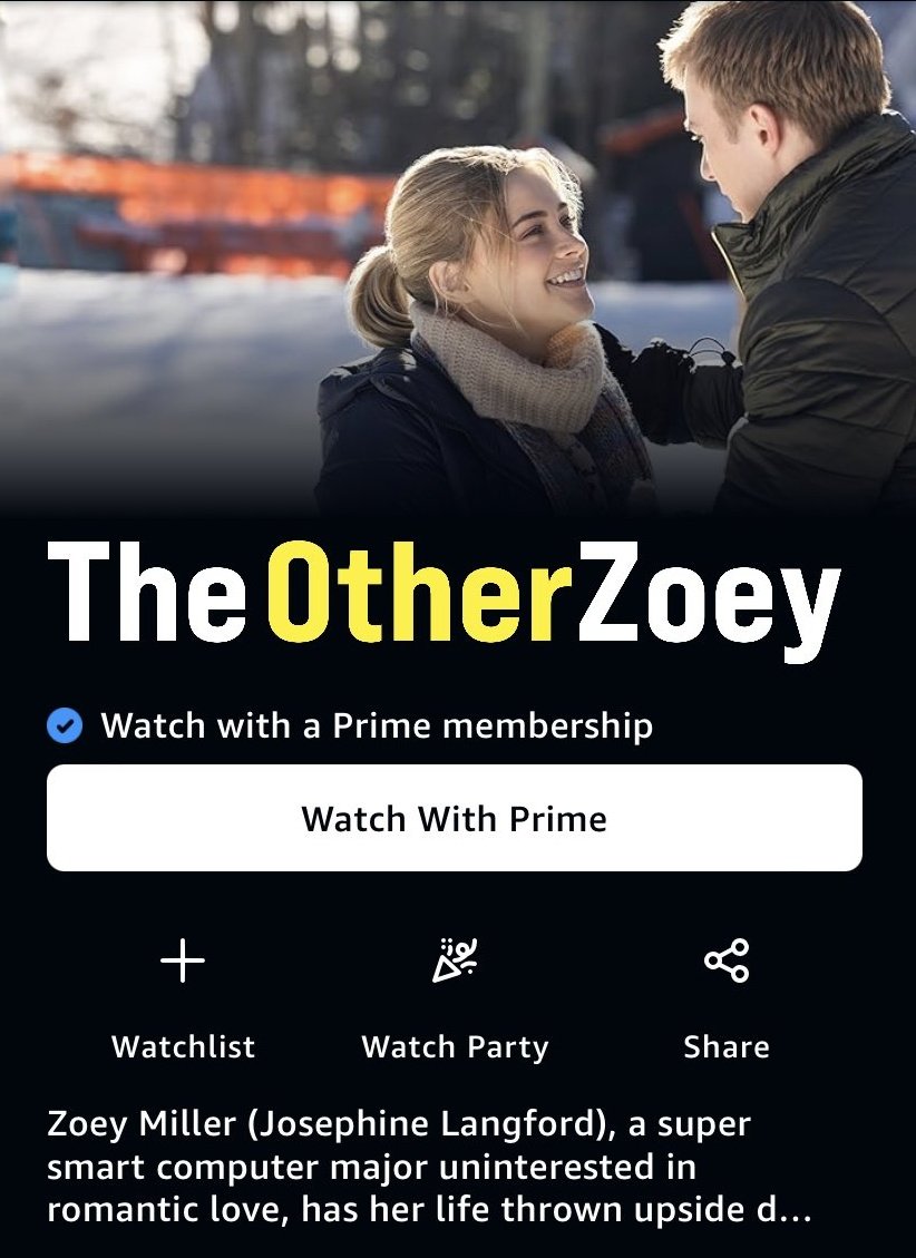 Eli_books_king's tweet photo. GANAMOS LAS LECTORAS FANS DE LAS ROM-COMS!!
En prime se acaba de estrenar The Other Zoey, que es un fake dating en navidad, donde la protagonista ayuda al chico popular de un accidente y ahora él piensa que es su novia llevándola a un fin de semana familiar
Hay detalles de libros https://t.co/mF5inuSv6R
