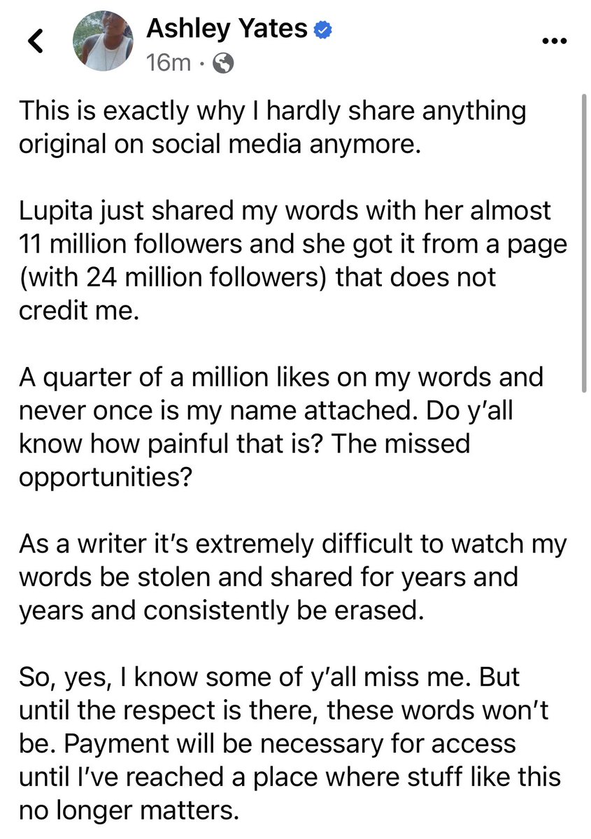 brownblaze's tweet photo. @abroshar it’s why i stopped sharing on social honestly. it happened to me all the time. 

this 👇🏾 is where i stand now bc i’d rather deprive the world of my gift than to keep enduring the suffering. i know that might sound dramatic but it’s really how i feel. https://t.co/wqUNY3HjNK