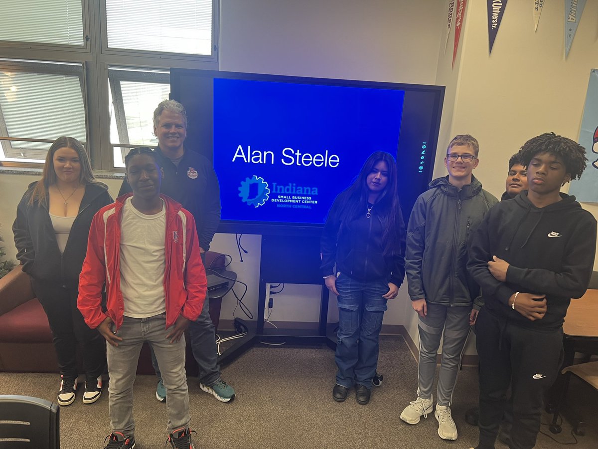 Thank you Alan Steele, Regional Director of North Central Indiana Small Business Development Center <a href="/ncisbdc/">North Central ISBDC</a> for coming in and speaking to all four <a href="/SBJohnAdamsHigh/">John Adams HS</a> Entrepreneurship classes on Tuesday