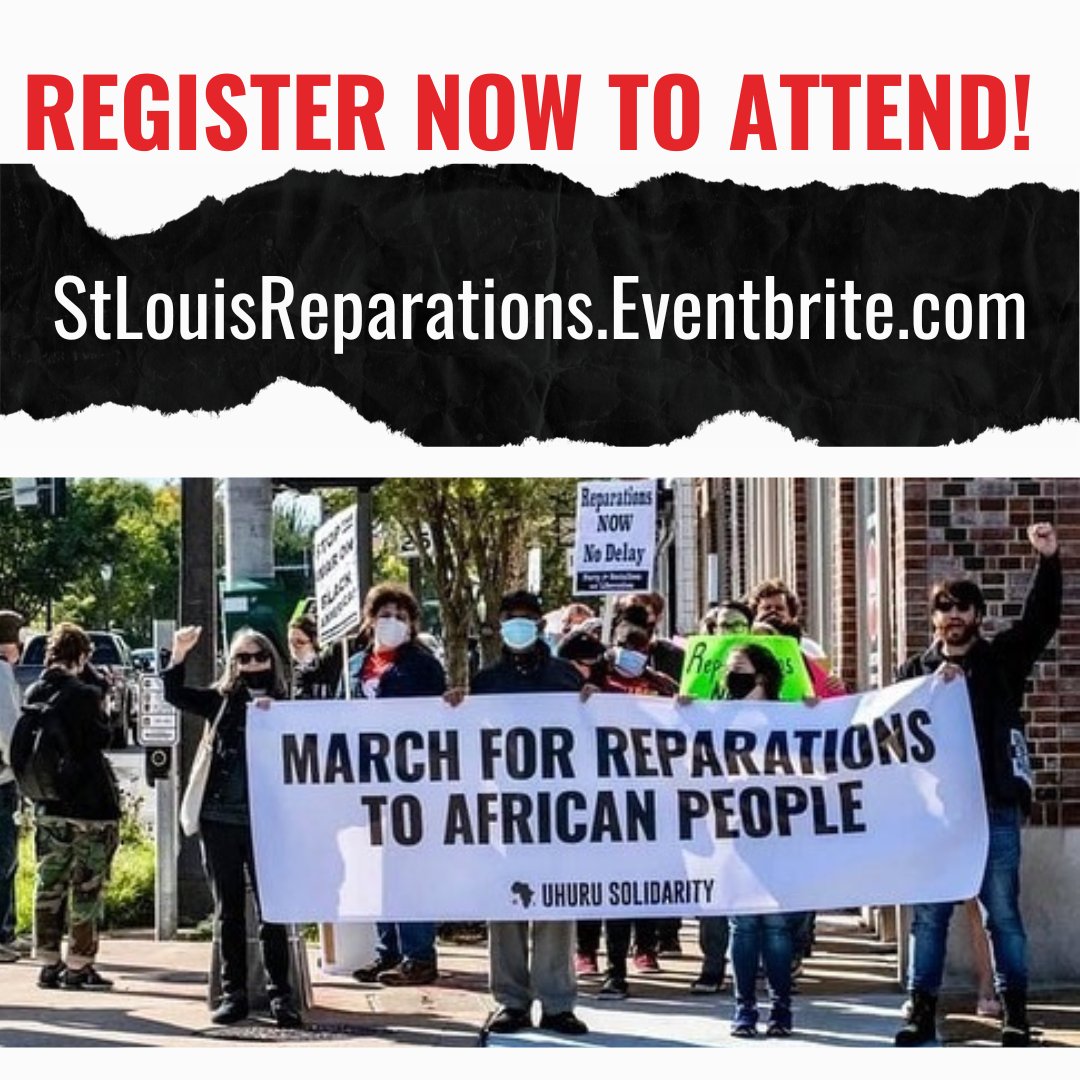 UhuruSolidarity's tweet image. USM would like to thank the following organizations for endorsing the #MarchForReparations taking place this Saturday in #StLouis MO! 

#UnityThroughReparations #Reparations #FreeFreePalestine #Solidarity #WhiteSolidarityWithBlackPower #ColonialismMustGo

StLouisReparations.Eventbrite.com