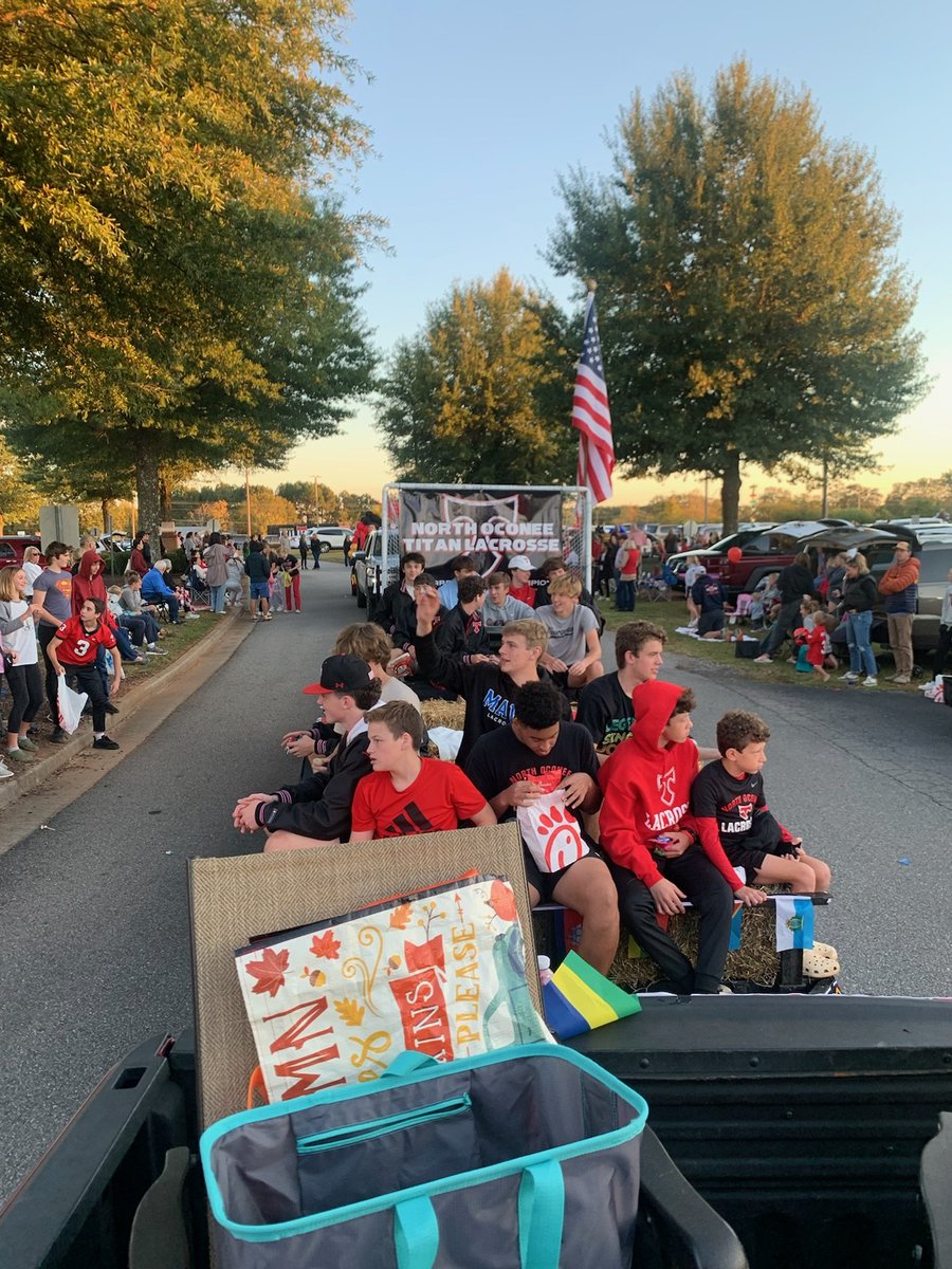 North Oconee Boys Lacrosse rode the float at Homecoming 2023