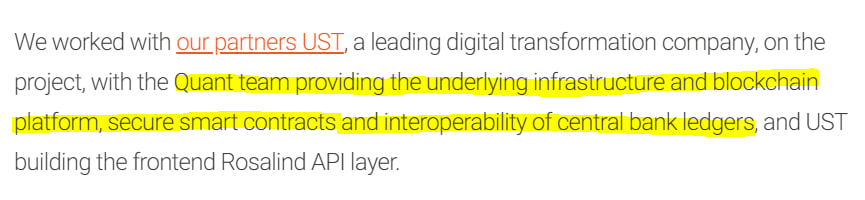 The technology from Project Rosalind appears to be making its way into public use through Hyperledger
👀 $QNT