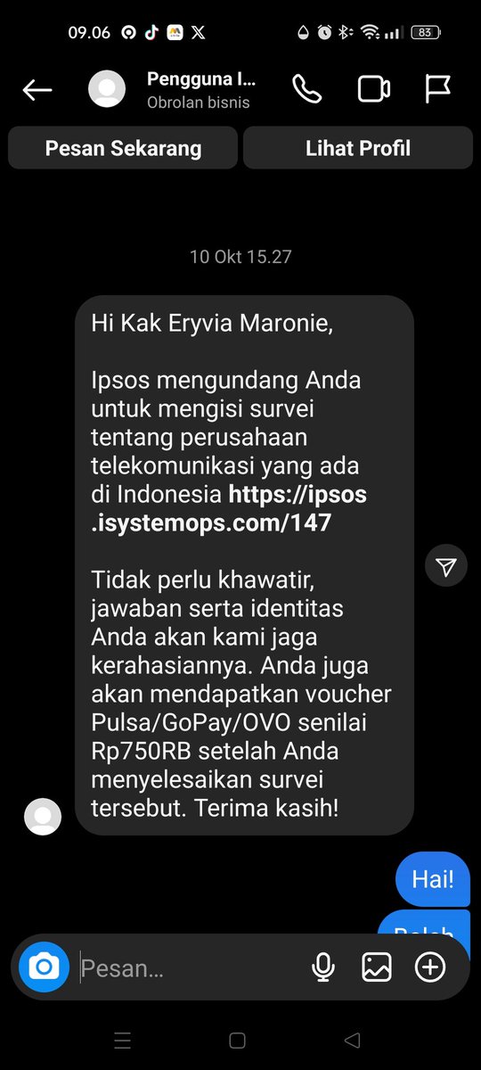 Apakah <a href="/IpsosIDN/">Ipsos in Indonesia</a> telah melakukan survey ini di Instagram?