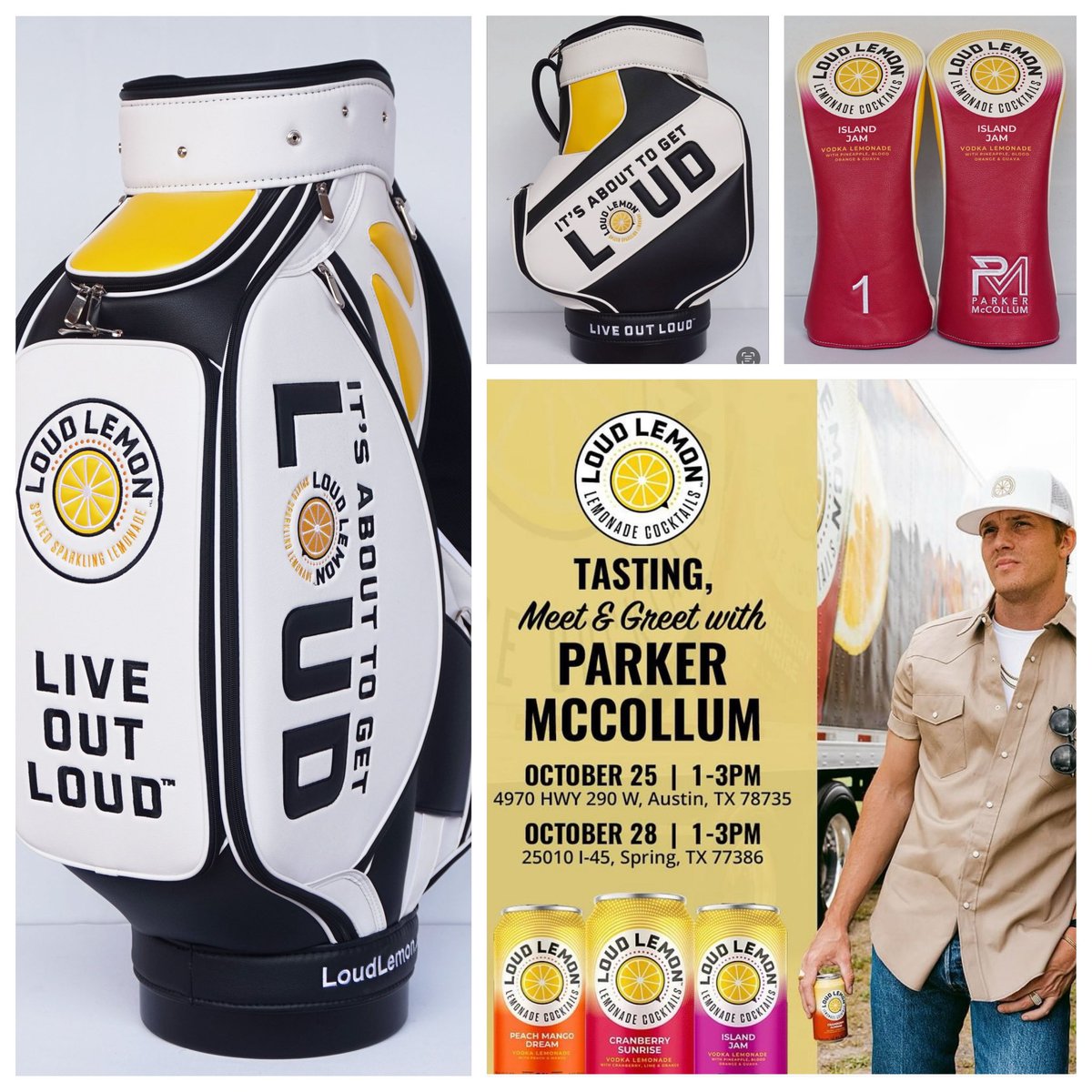 MPDCustomGolf's tweet photo. Great Event upcoming for @ParkerMcCollum Jeff Outlaw and @DrinkLoudLemon We can’t wait!!!

🍋🍋🍋 #loudlemon #mpdcustomgolf #parkermccollum https://t.co/9DpjyaMOXj