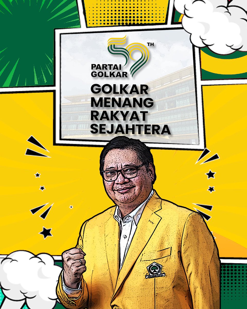 golkar_id's tweet photo. Selamat ulang tahun ke-59 Partai Golkar, partai tercinta, bersama kita jaga soliditas dan terus berkarya demi bangsa dan negara 💛🇮🇩

Golkar Menang Rakyat Sejahtera!

#Airlanggahartarto #Golkarindonesia #Hut59golkar https://t.co/R4UcKjkXnM