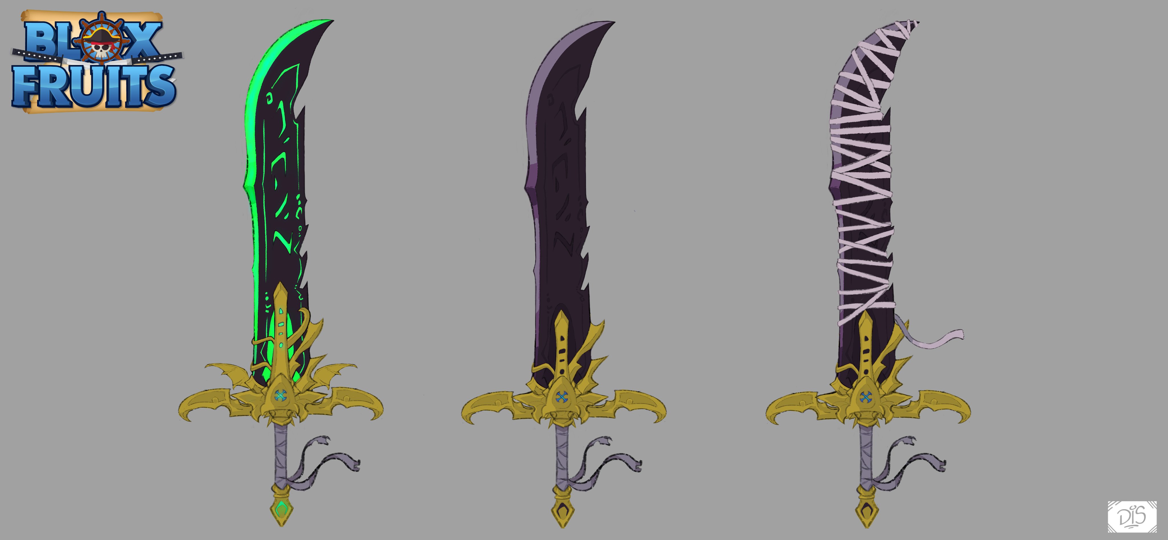 Dis🎩 on X: Some of the weapon designs I did for update 20 of @BloxFruits  . It's a pleasure to be working with this game and your team, I'm very  happy 🥹🩷