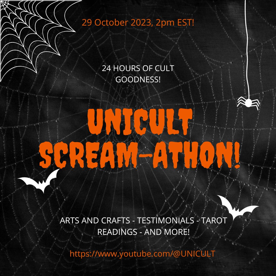 unicoleunicron's tweet photo. We will be live streaming for 24 hours straight as a fund raiser.  Different members will be doing different things so set a reminder on your phone so you can pop in. 

October 29th, 2pm Eastern.
UNICULT YouTube https://t.co/tYFSSv9GXL