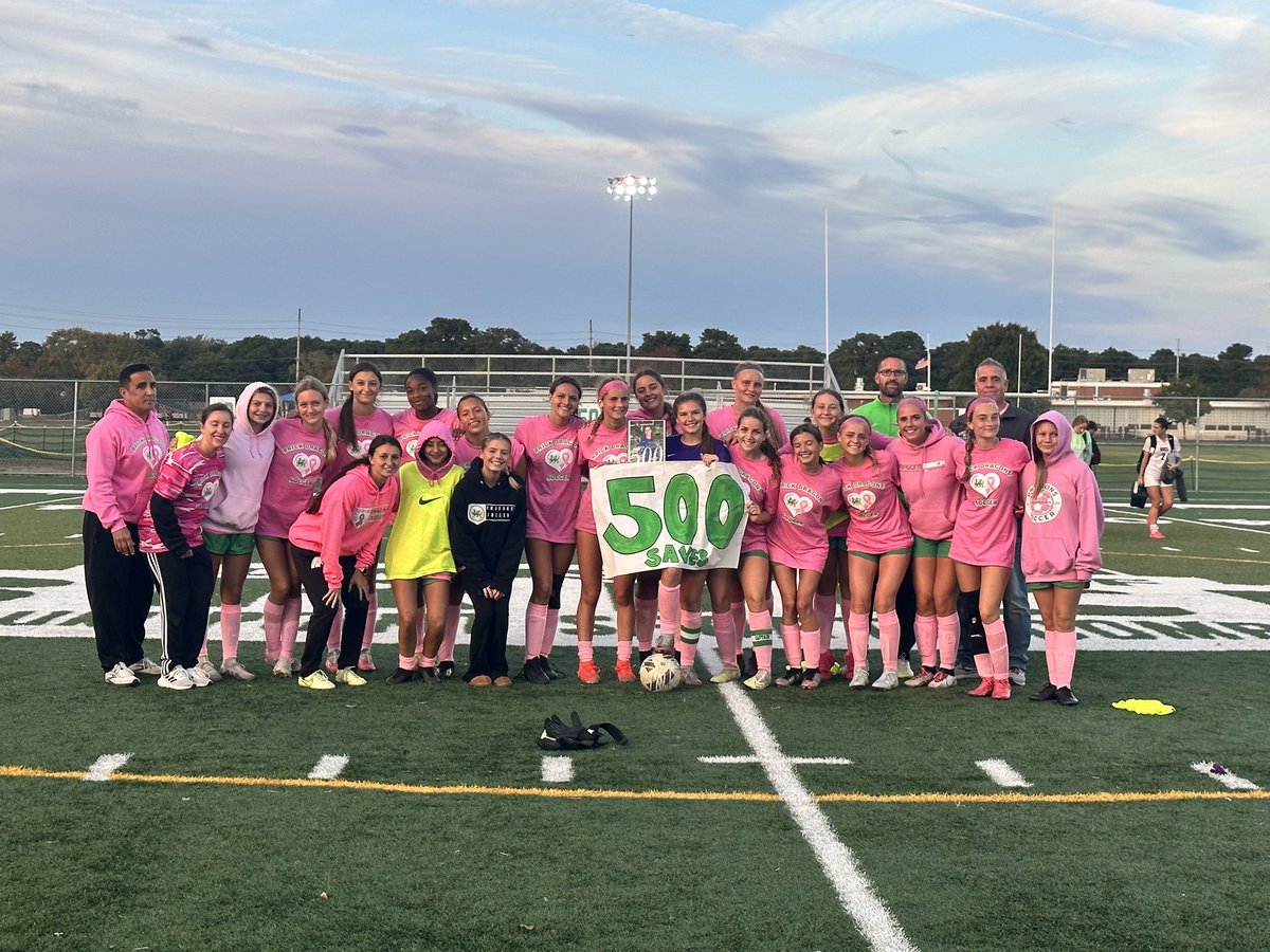BTgirlssoccer's tweet photo. Congrats to Trinitie Maloney on her 500th career save today in a big 3-2 OT win over RBR! #BGVS #500th #brickpride #ourkeeper @BTHS_SPORTS @nlowe11 @BrandonGouldHS @BrickSupt @MaloneyTee https://t.co/OtVl7zeVOT