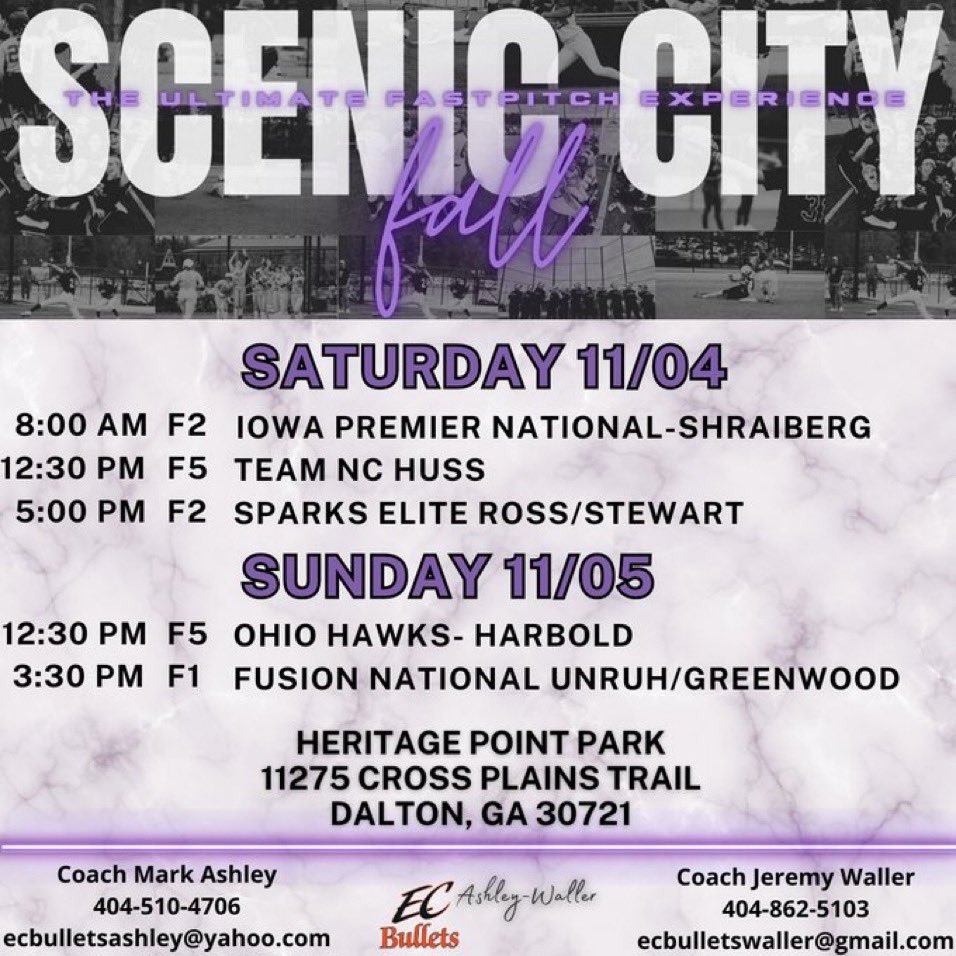 AGTAshleyWaller's tweet photo. We will be kicking off our fall showcase season playing in a loaded 18U Pool A at Scenic City. Lots of D1 and Power 5 talent to get it started. Looking forward to another year grinding it out with the best of the best! https://t.co/RlDSooB2YH