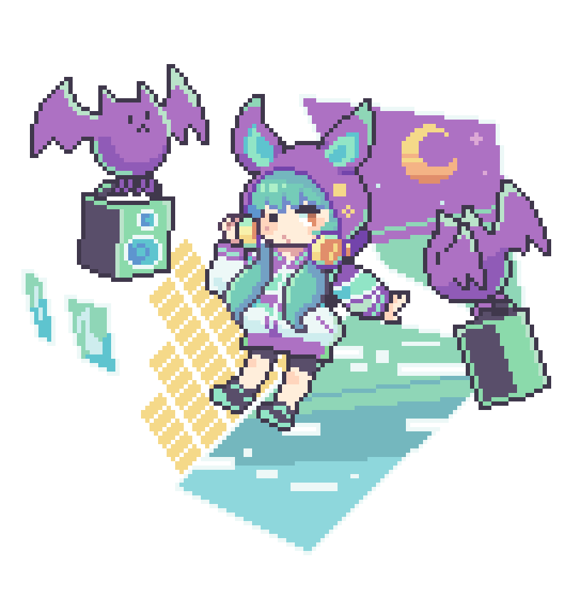 「SOUND #pixelart #ドット絵」|おゆざき■𝕆𝕪𝕦𝕫𝕒𝕜𝕚■のイラスト