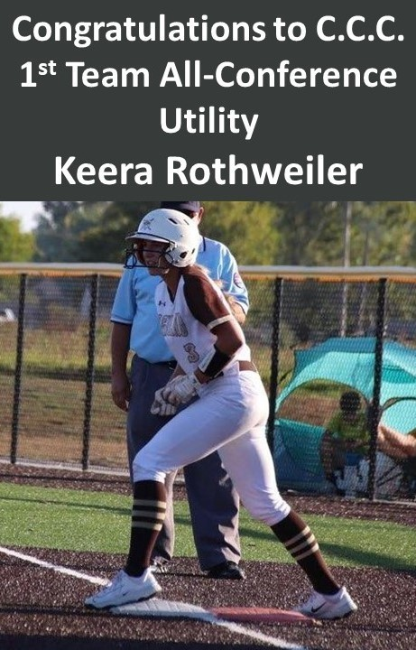 Congratulations to Highland Freshman, Keera Rothweiler, for being selected as a 1st Team Clarence Cannon Conference Utility!