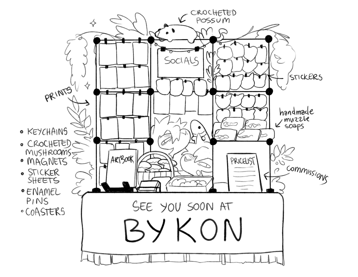 I threw my back today...
so I couldn't take a photo of a table prototype...
...so I drew it. It should looks somewhat like this. 
See you all at Bykon this weekend! 