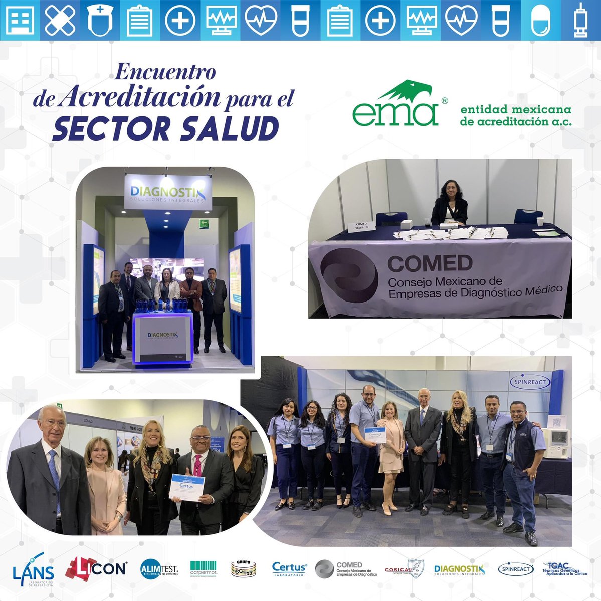 ema_ac's tweet photo. Agradecemos a todos nuestros expositores por su participación en el Encuentro de Acreditación para el Sector Salud. 

@Grupo_LICON , @LansLaboratorio , @CARPERMOR_CA , #CCLab , @CertusLab , #Comed ,  @cosical #diagnostik #spinreact, #TGAC y #ALIMTEST. https://t.co/JuAWCpLEm2