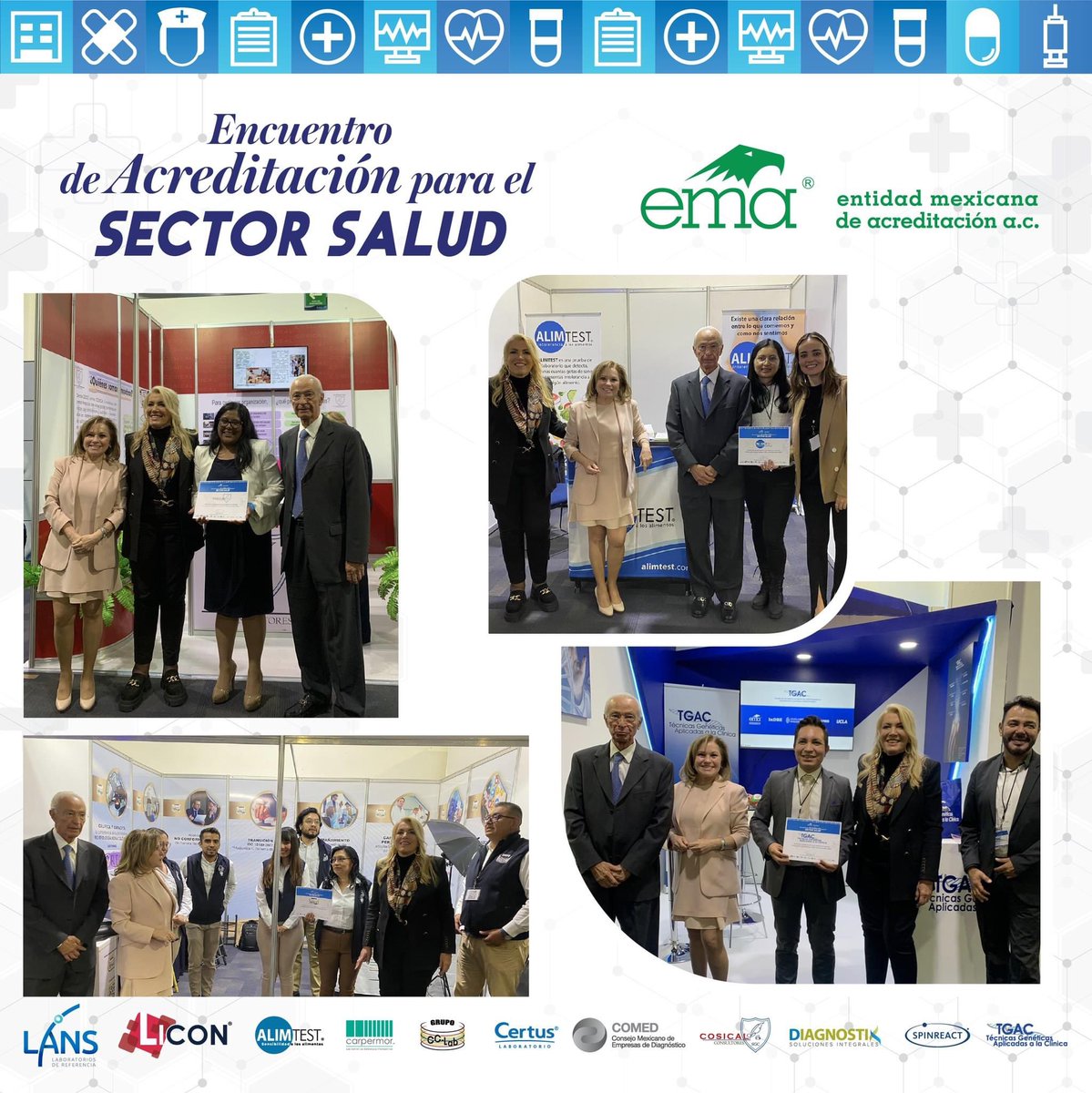 ema_ac's tweet photo. Agradecemos a todos nuestros expositores por su participación en el Encuentro de Acreditación para el Sector Salud. 

@Grupo_LICON , @LansLaboratorio , @CARPERMOR_CA , #CCLab , @CertusLab , #Comed ,  @cosical #diagnostik #spinreact, #TGAC y #ALIMTEST. https://t.co/JuAWCpLEm2