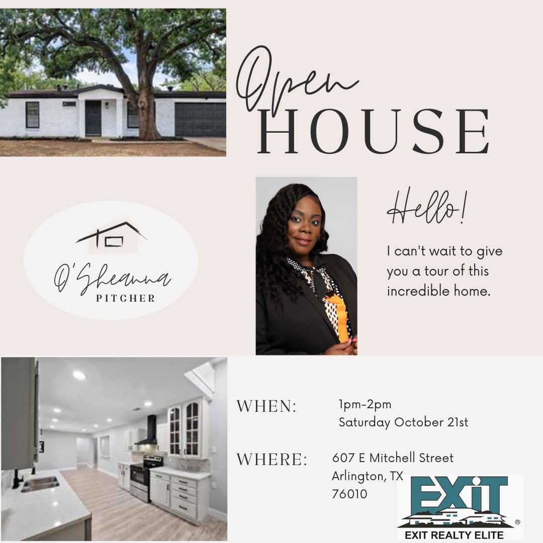 "Discover your dream home in Arlington, Texas this Saturday! Join us for an exclusive open house event and let your home search journey begin. #ArlingtonLiving #DreamHomeSearch 🏡✨"
