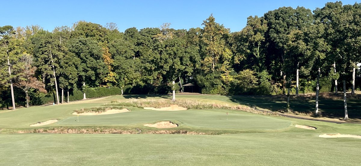 Dramatic topography, artistic bunkering and native grasses, a set of 18 greens that are as good as you’ll find anywhere, and conditions to match. OTC as advertised.