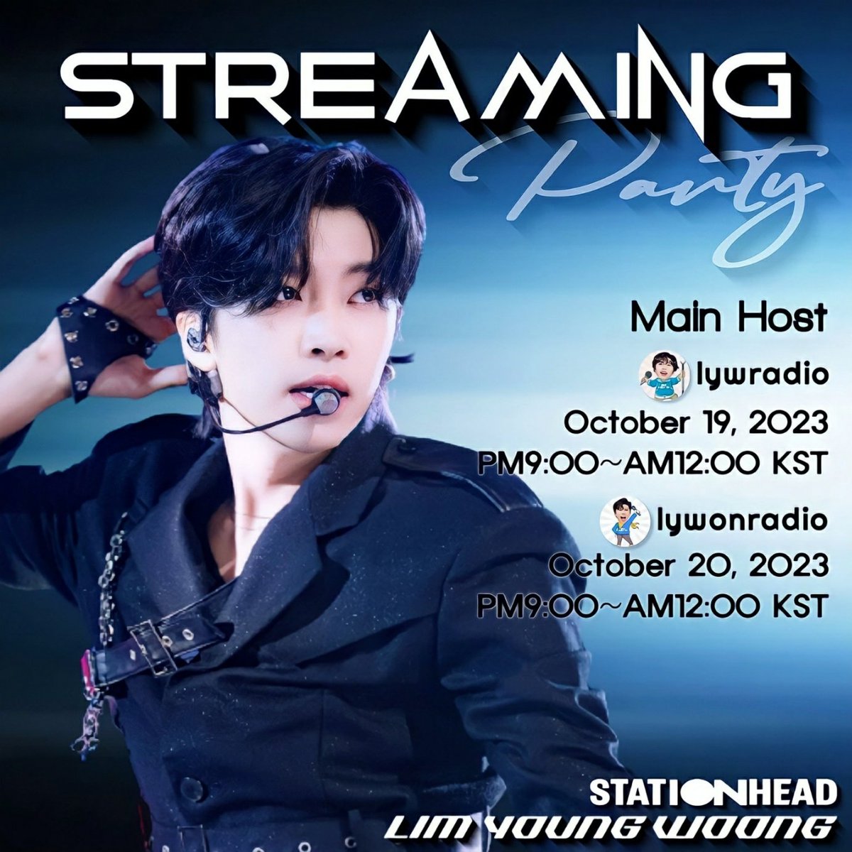 lywonradio's tweet photo. Today@STATIONHEAD Streaming Party🎉Let's go together for the hero  @lywstationhead
@lywglobalradio
@lywradio
 🗓️ Friday October 20th
🕘9:00 PM - 12:00 KST
📻https://t.co/vqTQiiAurQ
Main Host:lywonradio 
Co-Hosts:lywstationhead lywradio
lywglobalradio 
#LimYoungWoong #For_the_Hero https://t.co/lAboXWlujO