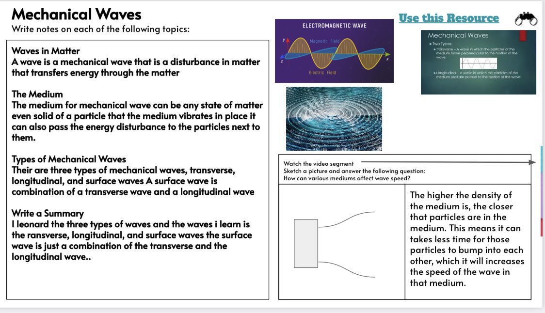 arianakhern's tweet photo. After yesterday’s Sketch + Tell - O, #IntegratedScience ss completed Iron Chefs to explore/explain how wave speed is affected by wave properties and the medium they traveled through (if one is required). The #IronChef secret ingredient was a #SketchandTell 🙌🏻. #Eduprotocols https://t.co/ba8s50GnFY