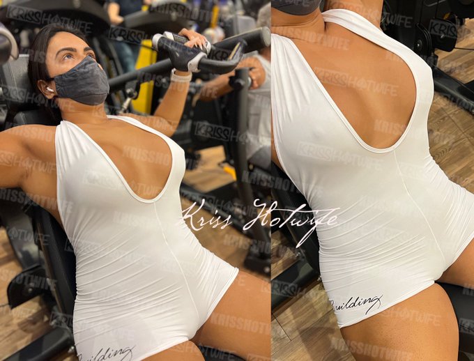 Minha rainha indo treinar como uma verdadeira Put@ e deixando os machos de pau duro na academia.   Qual