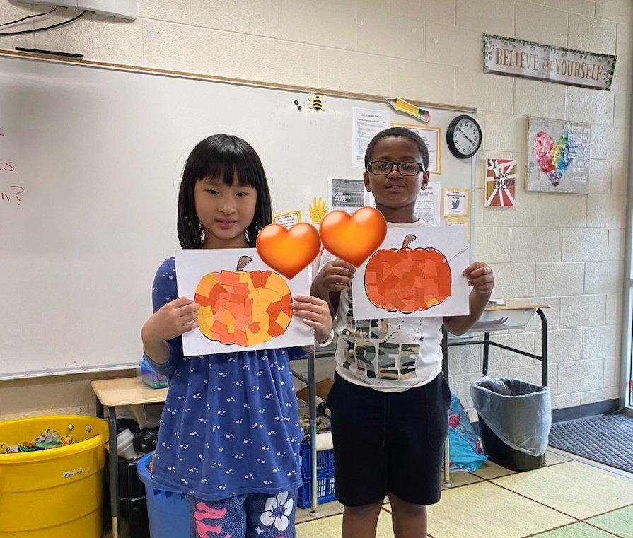 fmteducare's tweet photo. The Olders did a pumpkin mosaic craft #IMadeThis #FallCrafts #VeryCool #ThanksMsBobbie https://t.co/524FTT3kCJ