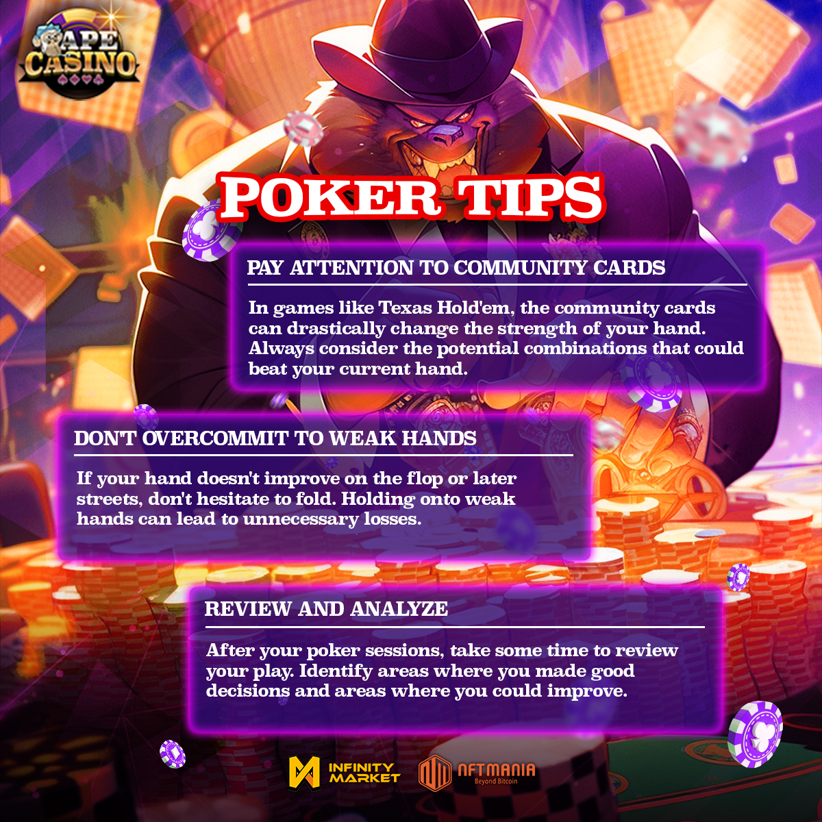 ApePokerGlobal's tweet photo. Check out more tips to enhance your poker skills to a new level! ♠️ #PokerProTips https://t.co/kxxxubUqYz