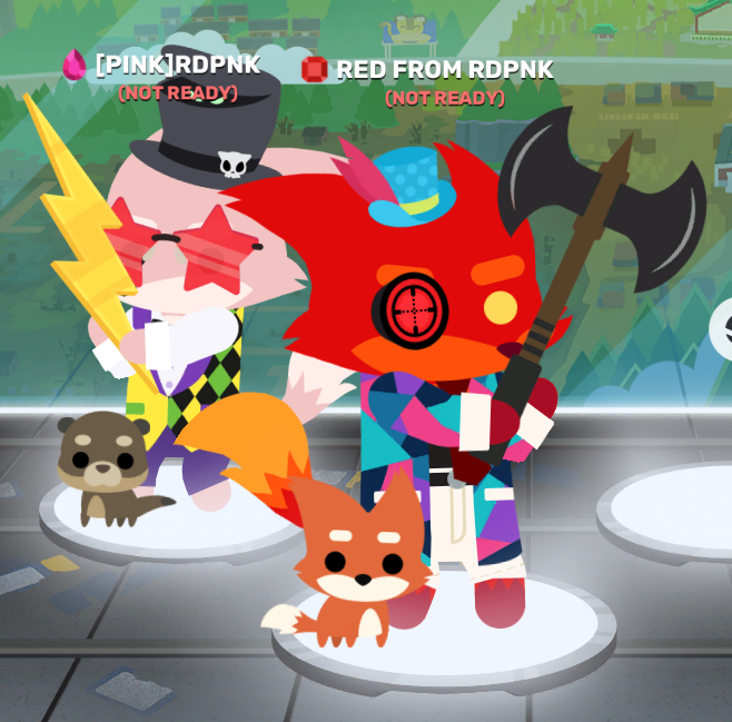 RDPNK1's tweet photo. Hey @AnimalRoyale, how are we looking for Howloween? We even Color-coordinated our gems! https://t.co/Lk2FKrubiX