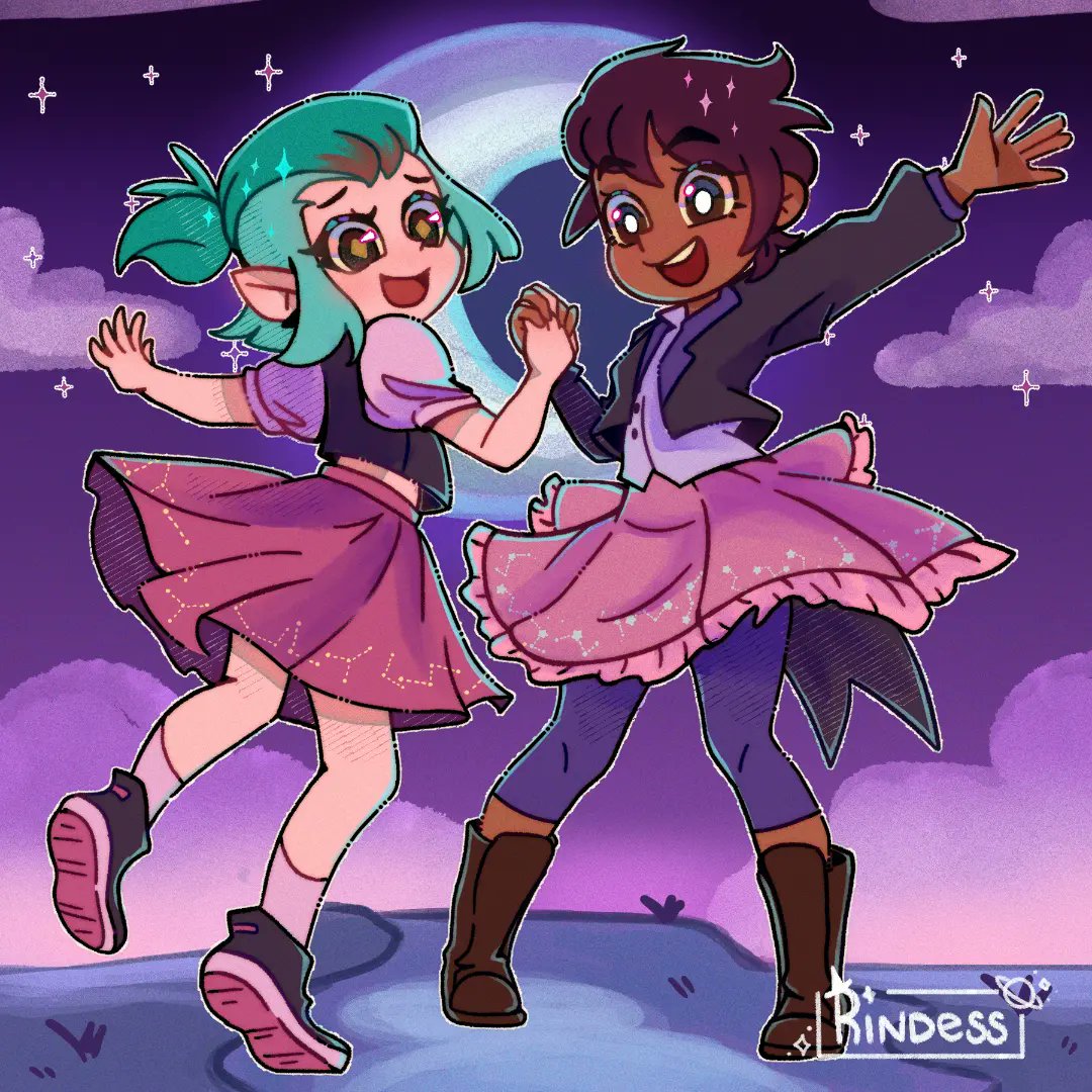 Dancing and fighting!! 💚💜

#toh #theowlhouse #luznoceda #amityblight #lumity #lumityfanart