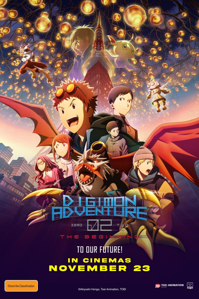 Sugoi Co are thrilled to announce the theatrical release of Digimon Adventure 02 THE BEGINNING, in cinemas across Australia and New Zealand from 23 November for a strictly limited season.