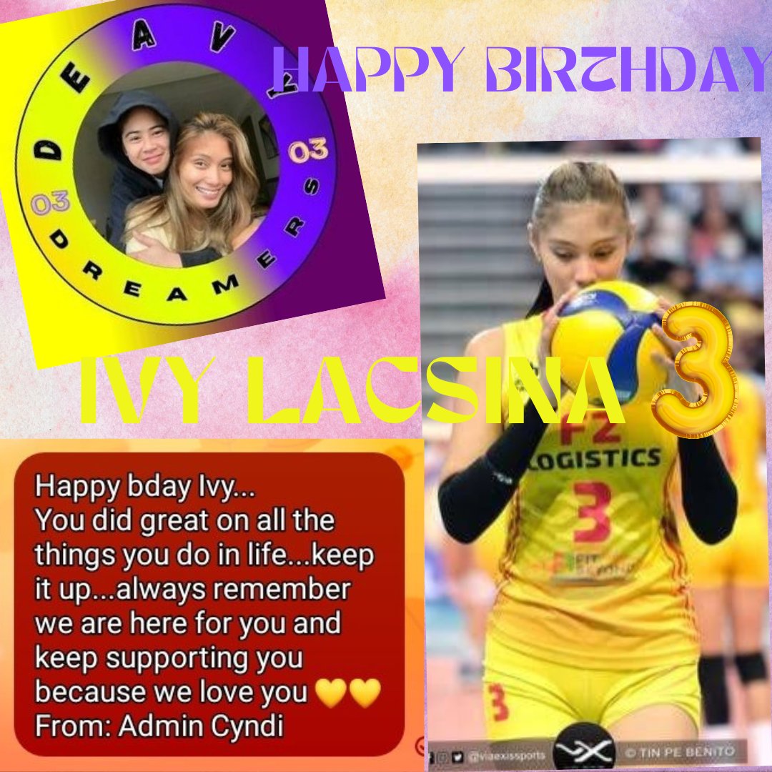 Advance Happy Birthday <a href="/ivy_lacsina/">Ivy Lacsina</a> excited na kami sa birthday mo...at bago ka maging busy gusto ka namin i greet ng mga DeaVy Dreamers Family mo na nagmamahal syo.
Salamat sa pag inspire mo sa amin sa araw araw...mahal ka namin Ivy...alam mo na yan 💛💛