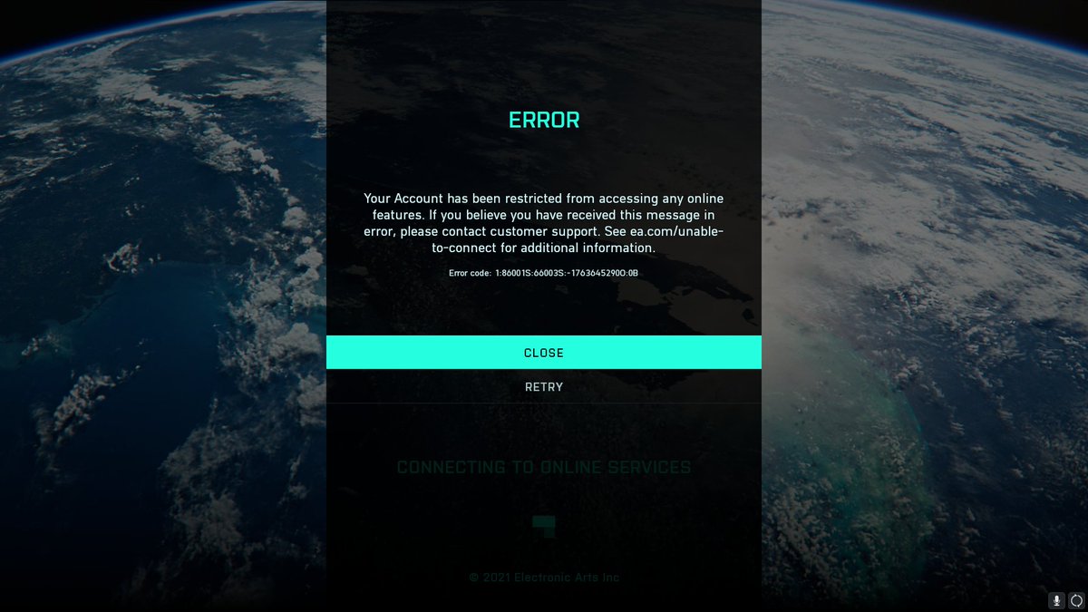 Standingfast85's tweet photo. So I've been banned...clearly a major error. @EA_DICE @EA @Battlefield https://t.co/pFsPyyZejb