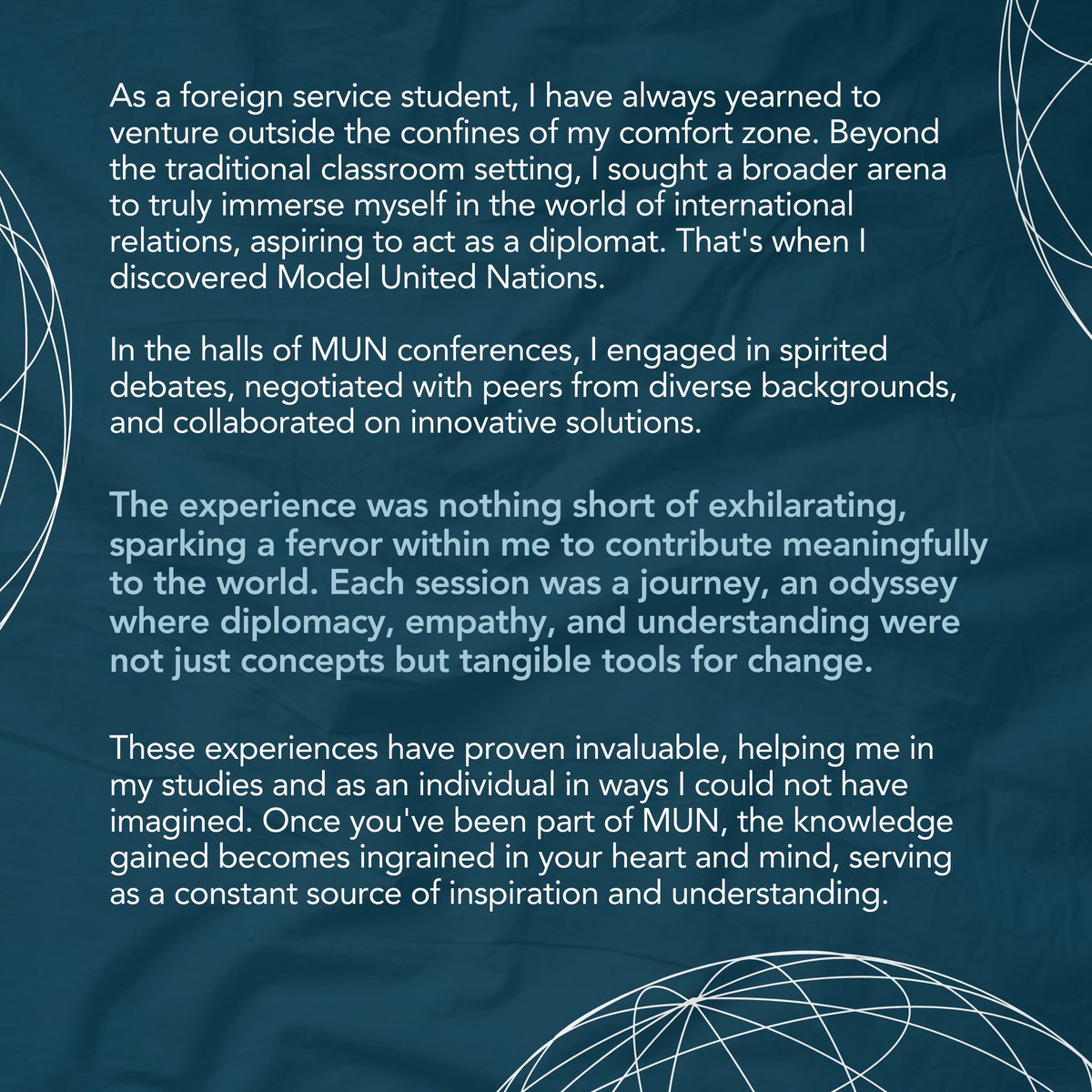 MUN_UPD's tweet photo. From classroom to conference halls, Lu shares how MUN ignited her passion for diplomacy, education, and global change. 🌎✨
#AdvocPrompts
#UNMonth
#TDEL
#MgaDiplomatNgBayan https://t.co/TByaVFBlUI