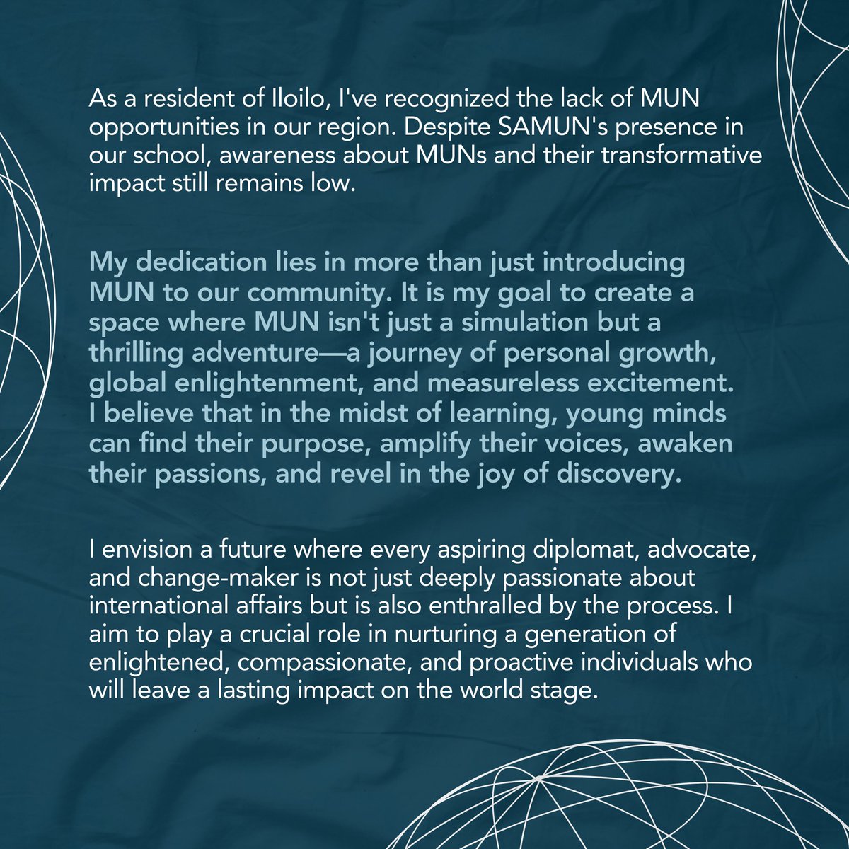 MUN_UPD's tweet photo. From classroom to conference halls, Lu shares how MUN ignited her passion for diplomacy, education, and global change. 🌎✨
#AdvocPrompts
#UNMonth
#TDEL
#MgaDiplomatNgBayan https://t.co/TByaVFBlUI