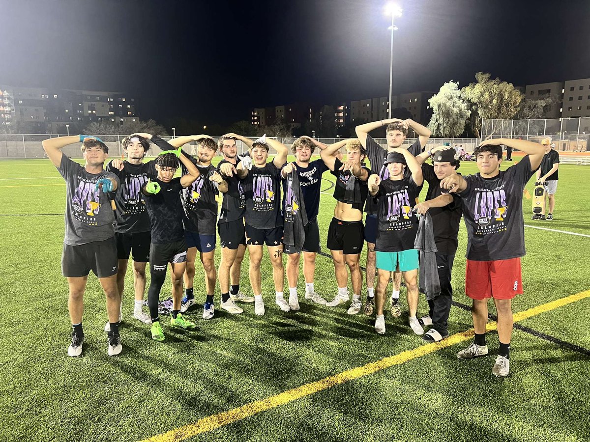 It may be intramural football at a college that doesn’t have football, but we still champs
Head tappers baby W