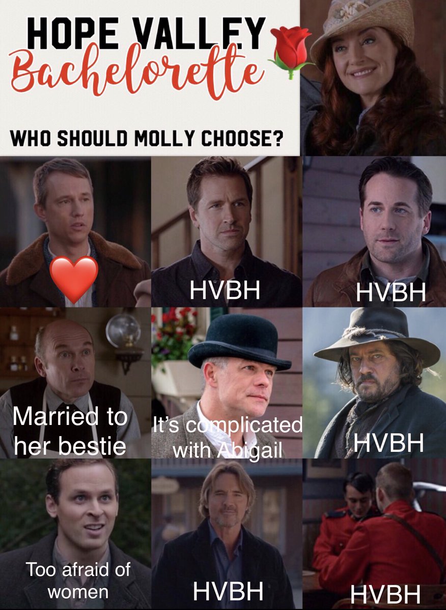 DesireeDeeAnne's tweet photo. It’s been a few years since this was initially shared & I thought it should be updated. Jed played by @danielarnold3 is still in the running for Molly. 🌹
What do you say @JoNewmarch? Jed+Molly = Jolly 😆
#Hearties #WCTH #SingleNoMore #S11RoMANce
HVBH = #HopeValley Black Hole https://t.co/aJowrcaTT3