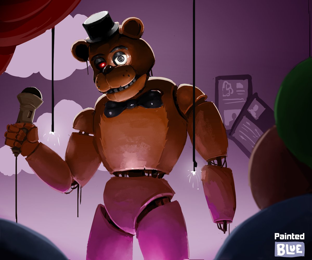 #FNAF #fnafart Trying out painting. Kinda like how it looks.