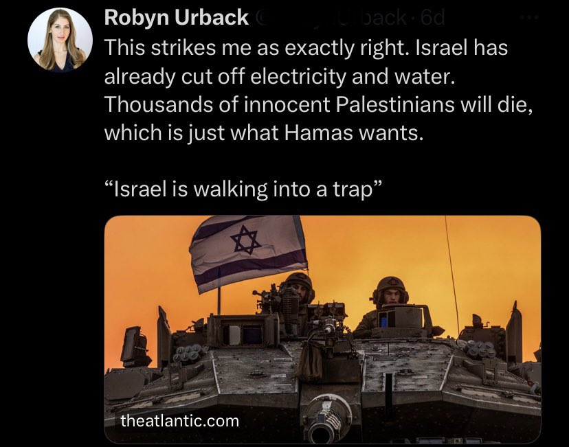 I agree with those who feel that this is a trap for Israel.  From my (admittedly) ignorant position, Hamas wants to draw Israel in.  If Israel could somehow hold back on their offensive, it would save thousands of lives &amp; thwart the aims of a terrorist organization.  Am I naive?