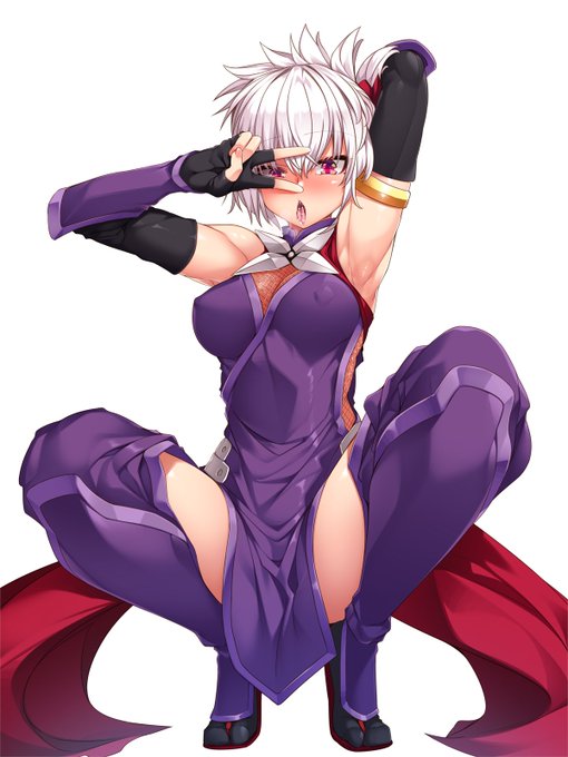 #最近フォローした方は知らない過去絵を晒す
あやかしトライアングルの祭里ちゃん!(対魔忍のポーズ) 