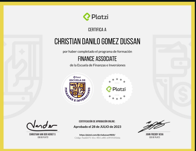 ChristianDGD98's tweet photo. Una de las mejores Inversiones que hice este año, es inscribirme a @platzi  y comenzar mi camino en la escuela de Finanzas e inversiones. https://t.co/2L2vlwYhxw