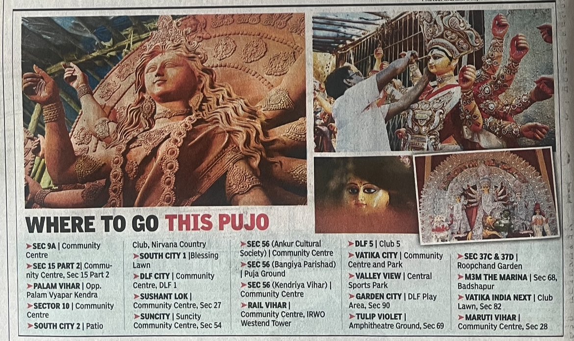 rudra_s's tweet photo. #Gurgaon #Gurugram Don’t miss Garden City, Sector 90 Durga Puja.
#DurgaPuja2023 @GCBCAGurgaon https://t.co/uj84OiHMH7