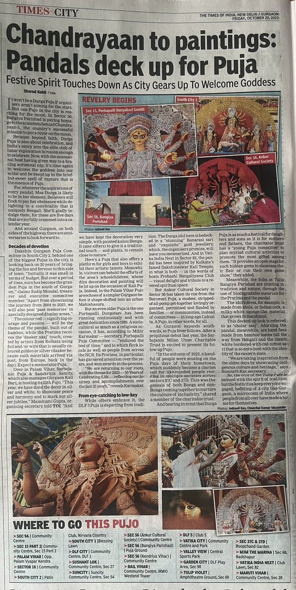 rudra_s's tweet photo. #Gurgaon #Gurugram Don’t miss Garden City, Sector 90 Durga Puja.
#DurgaPuja2023 @GCBCAGurgaon https://t.co/uj84OiHMH7
