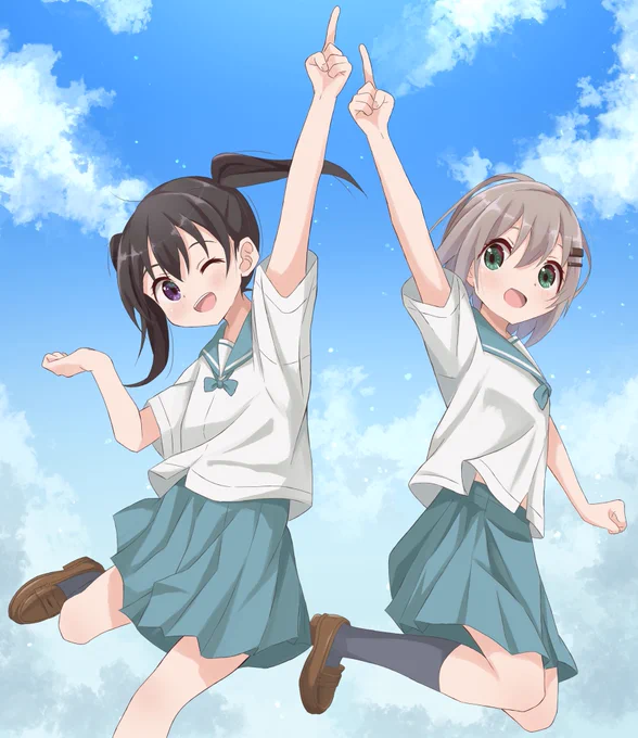 某出版社原作のアニメのOPでよくあるアレです。たぶん。  #ヤマノススメ