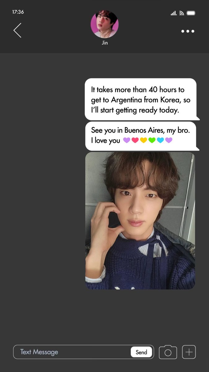 hourlyarjintina's tweet photo. hoy se hace un año de seokjin anunciando que iba a venir a argentina por primera vez 💜 https://t.co/cohpw18joO