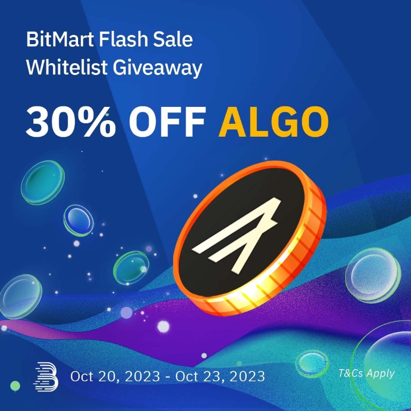 BitMartExchange's tweet photo. Guess what? Your ticket to the $ALGO 30% off FLASH SALE is just a few clicks away! 👇

1⃣Follow @BitMartExchange
2⃣Comment “#BitMart $ALGO Flash Sale” &amp; tag 3 of your crypto-savvy friends!
3⃣Complete: https://t.co/82hlw6SKg6

#BitMart #Algorand #giveaway #crypto #airdrop