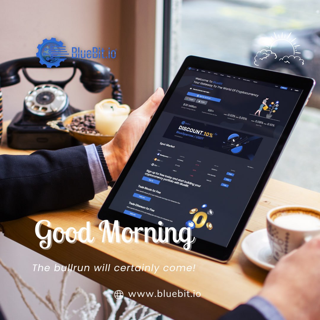 Bluebit_io's tweet photo. GM, Crypto lovers!❤️‍🔥

What are your plans for today?📝

#BlueBit #Trading #Bitcoin #blockchain #Crypto #BlueSparrow https://t.co/6M8u7qAvwV