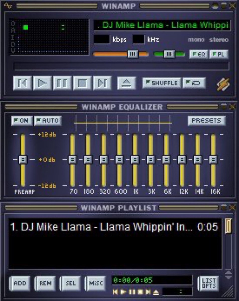 Super70sSports's tweet photo. Today in 1999, you put together a killer Winamp playlist. https://t.co/SZ7B1I7C6v