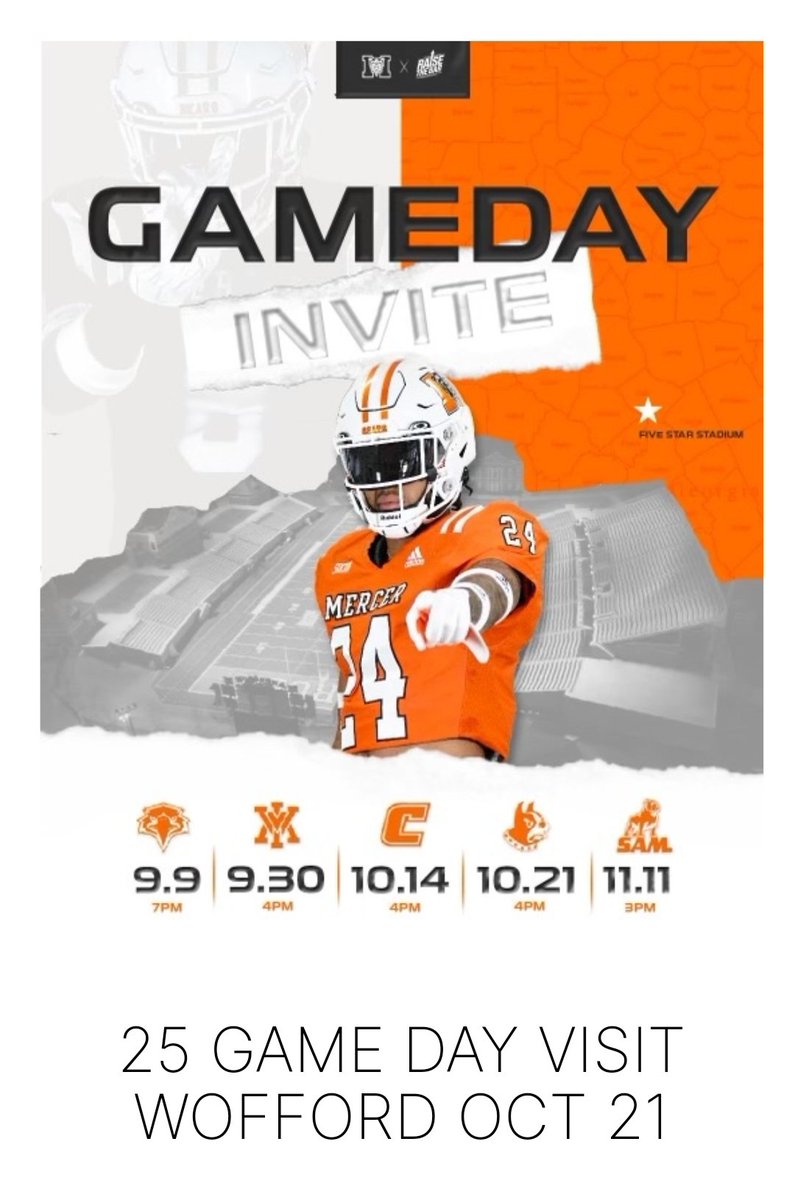 Thank you <a href="/MercerFootball/">Mercer Football</a> for the GameDay invite! 
<a href="/plantpanthersfb/">Plant Panthers Football</a> <a href="/irltb85/">Hank Brown</a> <a href="/_TrenchAcademy/">The Trench Academy</a> <a href="/Dwight_XOS/">Dwight Thomas - Catapult Sports</a> <a href="/H2_Recruiting/">Hasani (H2) | Football Recruiting</a> <a href="/DanNCSA/">NCSA Coach Dan</a> <a href="/NCSA_Football/">NCSA_Football</a>