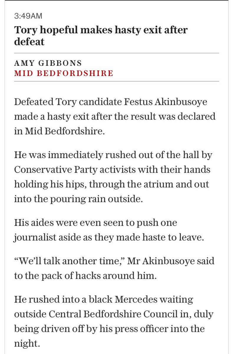 Scenes.

(Via the Telegraph)

#ByElection #Tory #Labour #Tamworth #MidBedfordshire